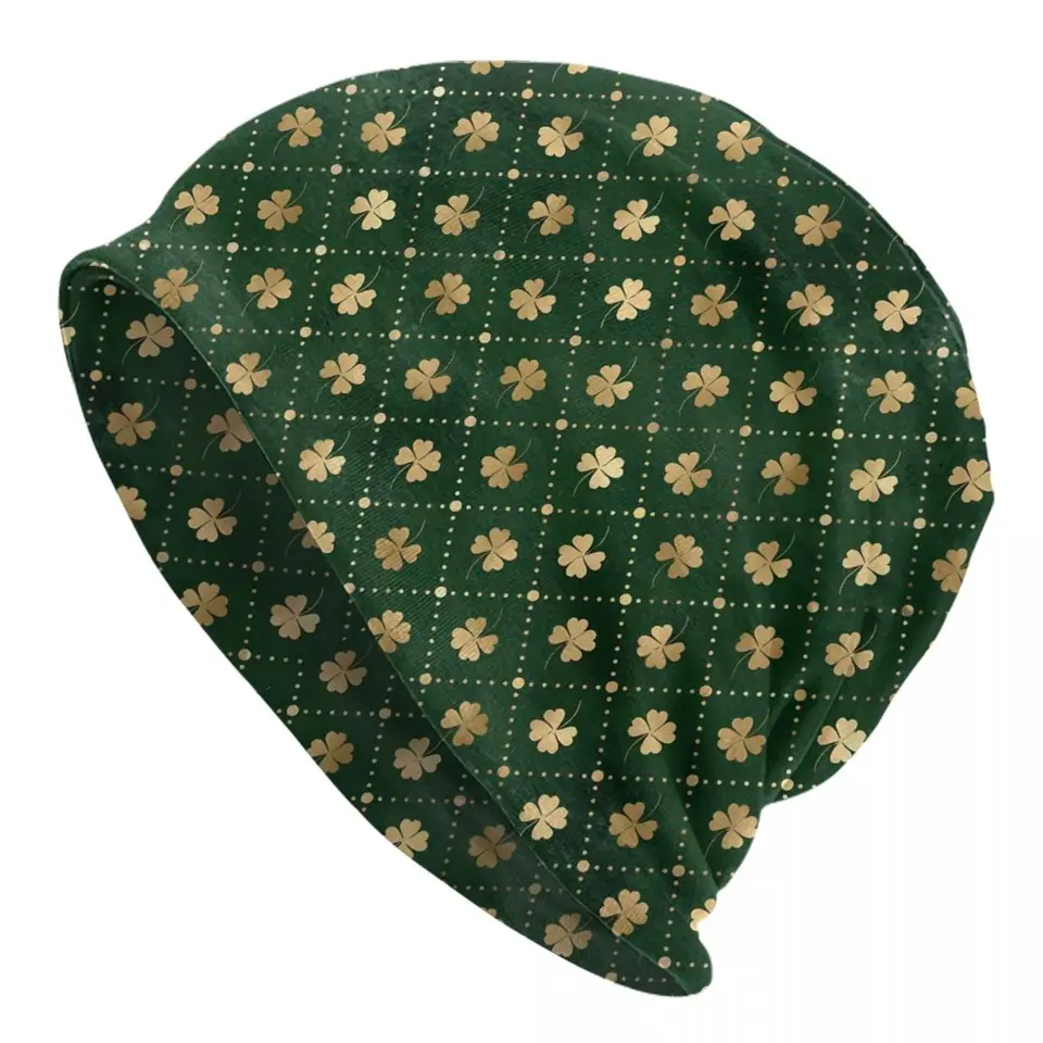 Zlato Shamrock Tlač čiapky čiapky sv.