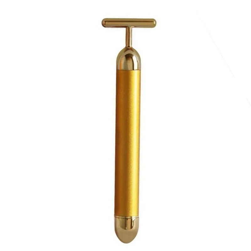 Zlato Vibrácie tváre Zlákanie tváre kozmetický bar vrások tyčinka kozmeta kozmeta pulz pulz fascinujúci valcový valček Massager Wrinker Stick