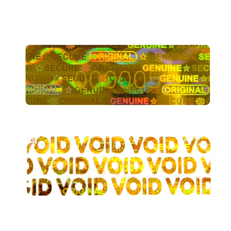Zlaté manažéry zjavné holografické nálepky, pečať vo vysokej bezpečnostnej záruke, hologramové nálepky s číslom, 3x1cm