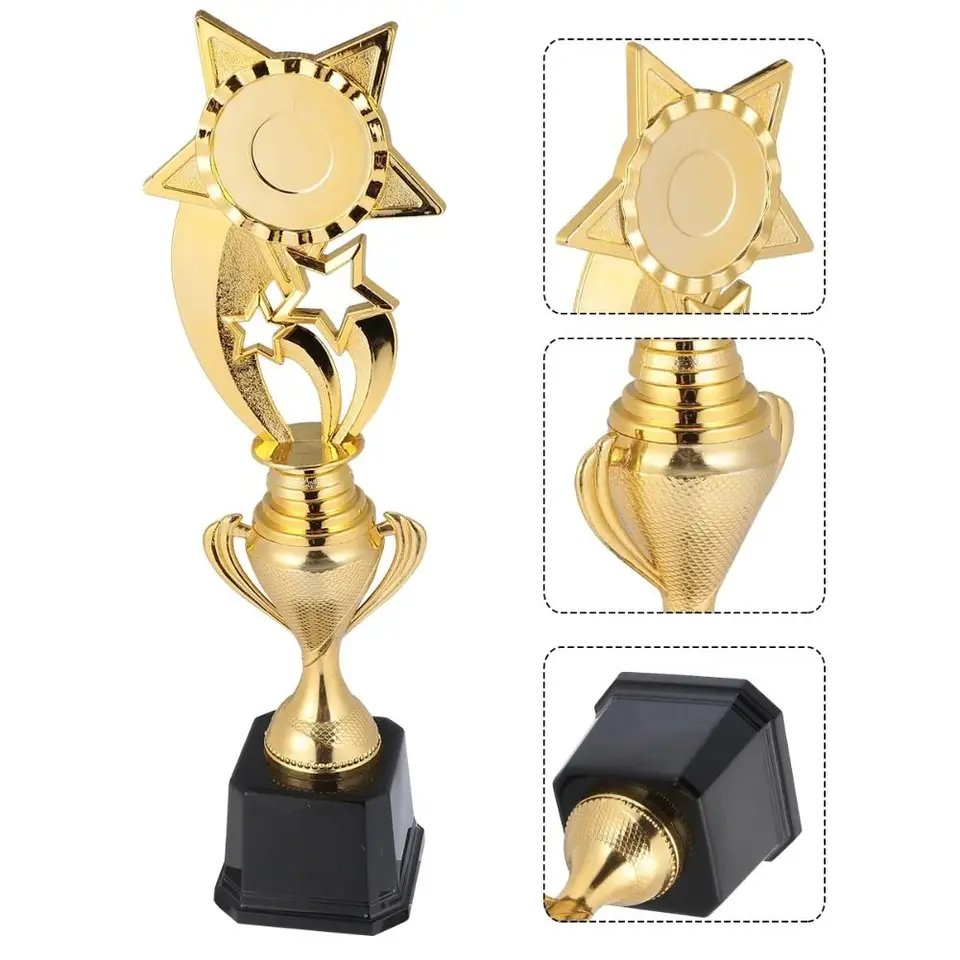 Zlaté pokovovanie ocenenie trofej plastová súťaž Športová hra pre odmenu ceny
