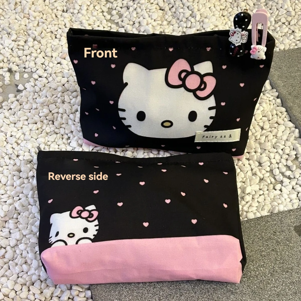 Zlatíčko Hello Kitty make -up taška ceruzka Caseharajuku japonská dievčina Polka dot skladovacia taška peňaženka cestovný ruch úložný priestor k narodeninám darček