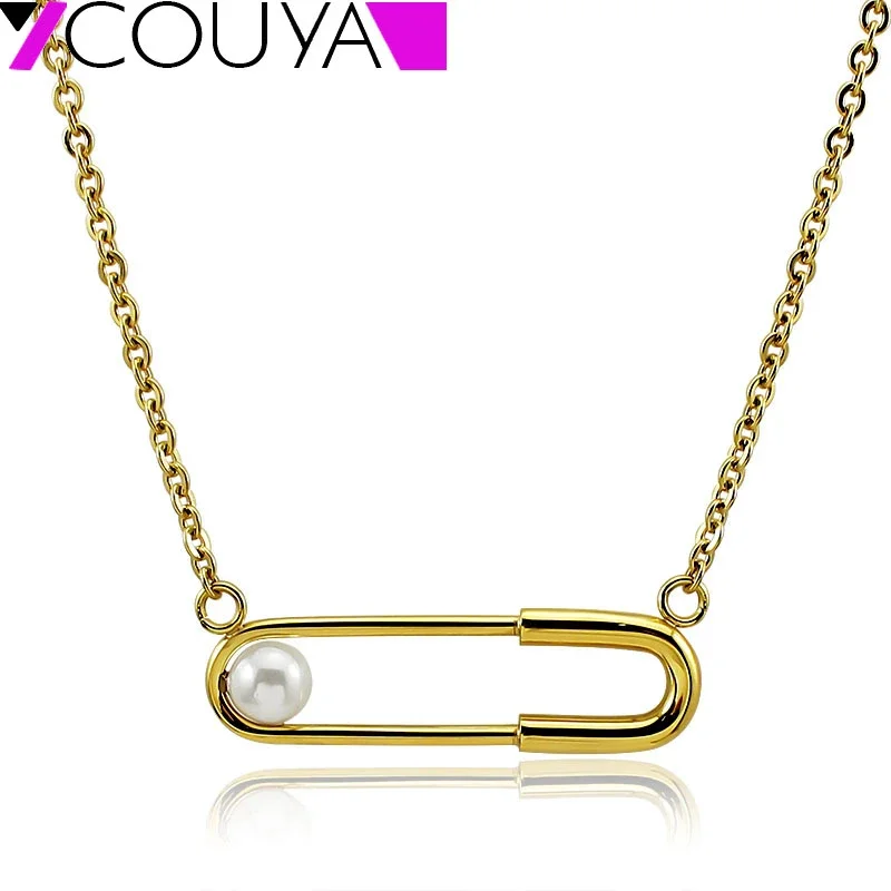 Zlatý klip prívesok Náhrdelník Choker Ženy