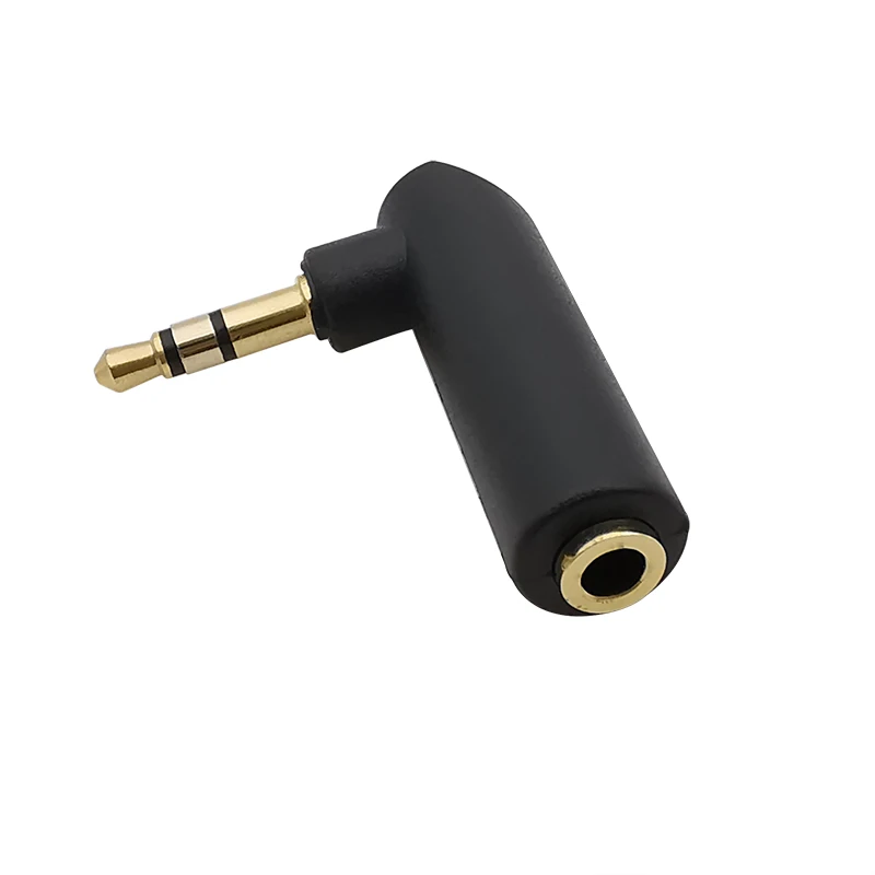 Zlatý konektor 1pcs 3,5 konektor pravého uhla samica do 3,5 mm 3 pól samec audio stereofónny zástrčkový konektor tvaru tvaru
