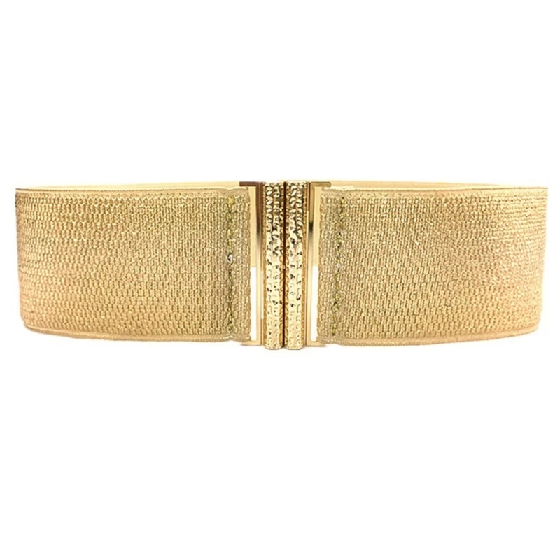 Zlatý korzet široký korzetový pásový pás dekoratívny pás Cincher Elastic Waspie pás leskl