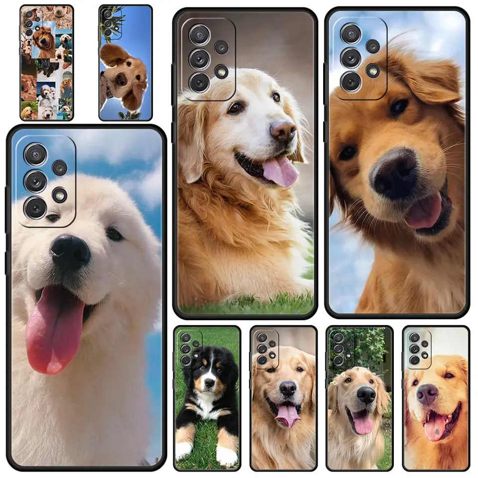 Zlatý retriever priateľský telefónny puzdro pre Samsung Galaxy A51 A71 A21S A12 A11 A31 A52 A41 A32 A01 A23 A33 A53 A73 A03S A13 5G Cover Cover