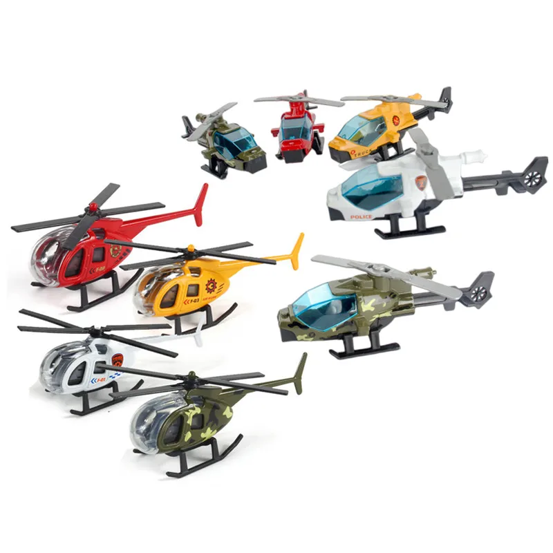 Zliatinový helikoptér Model hračky mini lietadlá vojenské zbierky dekorácie simulácia hračiek lietadla pre deti chlapcov darček k narodeninám