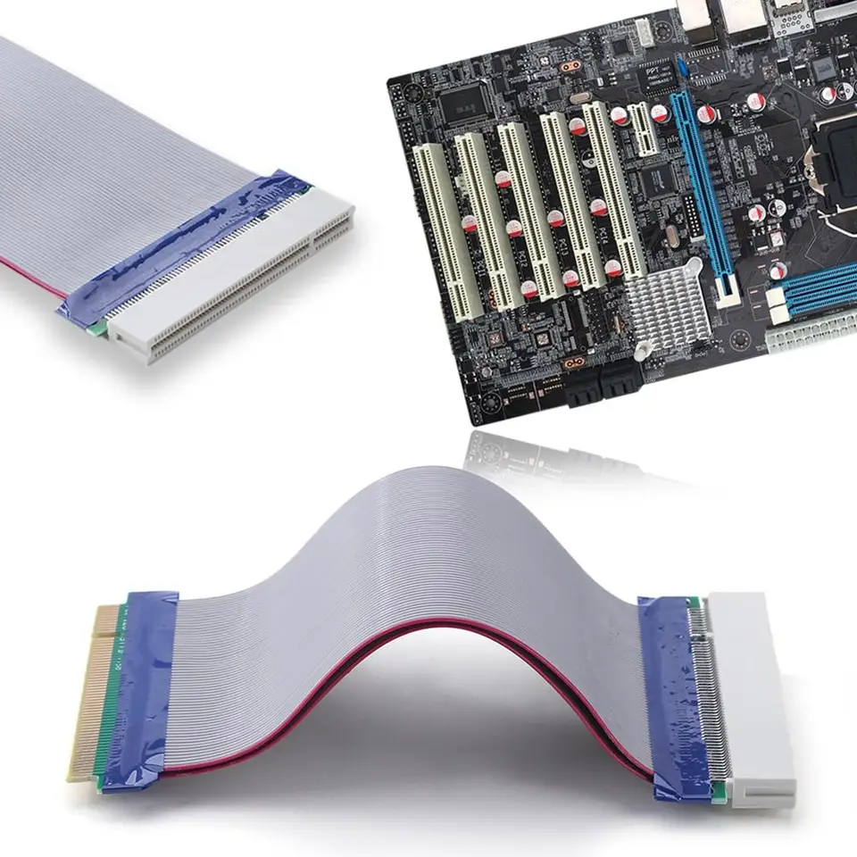 Zliatiny 0,19 m medený pásový kábel PCI Sound Network Grafická karta Prevodník Plochá stuha podporuje zariadenia PCI