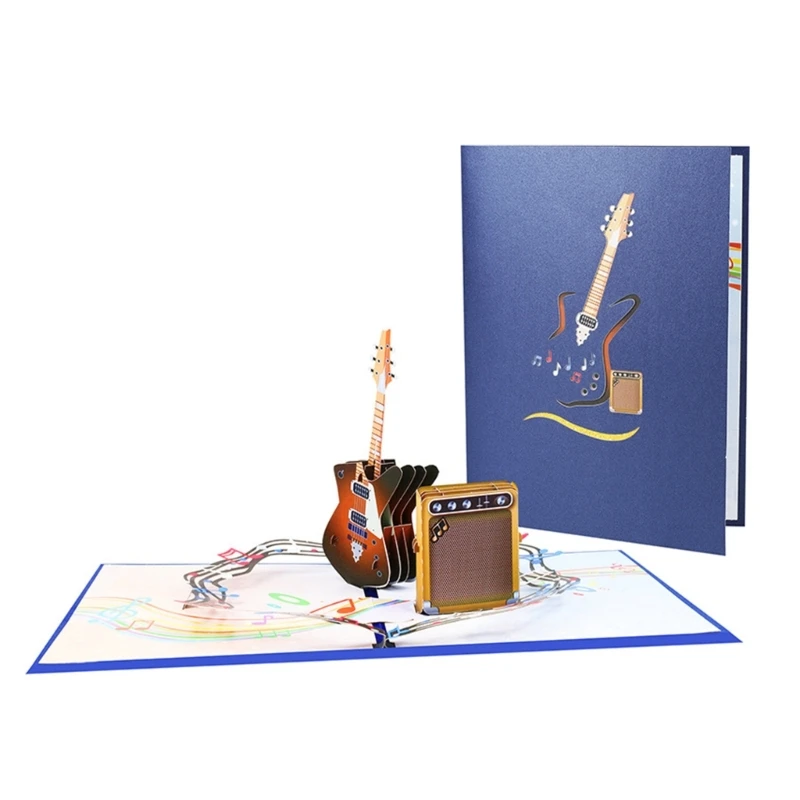 Zložitá 3D gitarová kontextová karta Prispôsobiteľné správy Party Príslušenstvo pre hudobných nadšencov prenosných pre každú udalosť