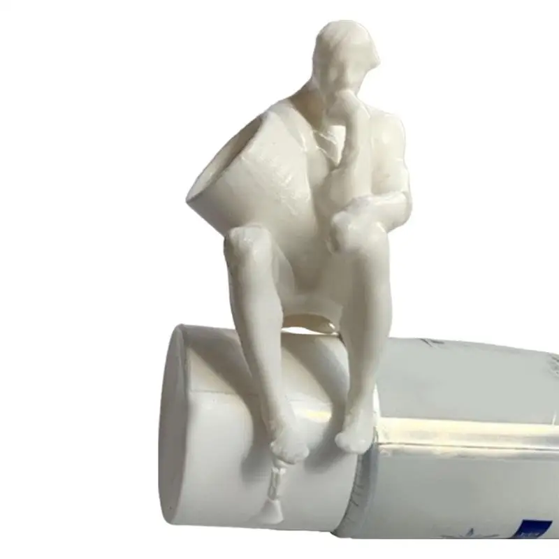 Zložitý vtipný mysliteľ Pooping Little Man zubná pasta Stláča