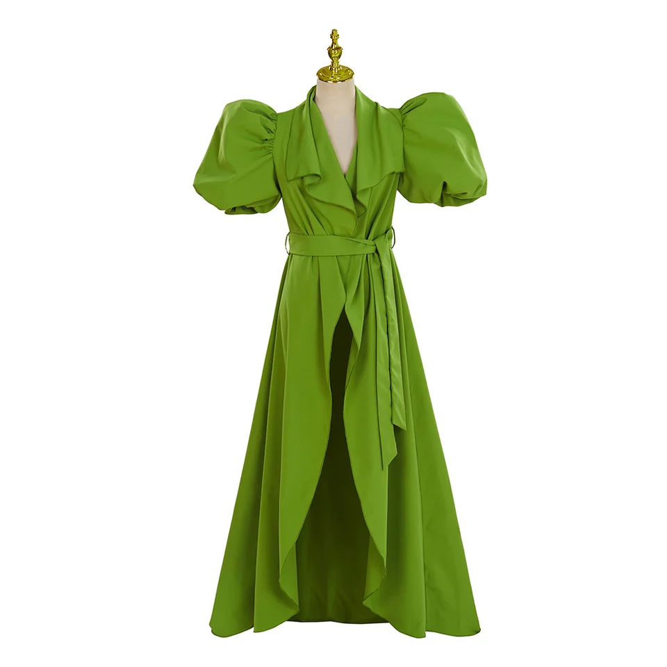 Zlé veci Bella Baxter Cosplay kostým zelené šaty šaty Emma Stone Fantas Movie outfit Cape s opaskom Halloween outfits