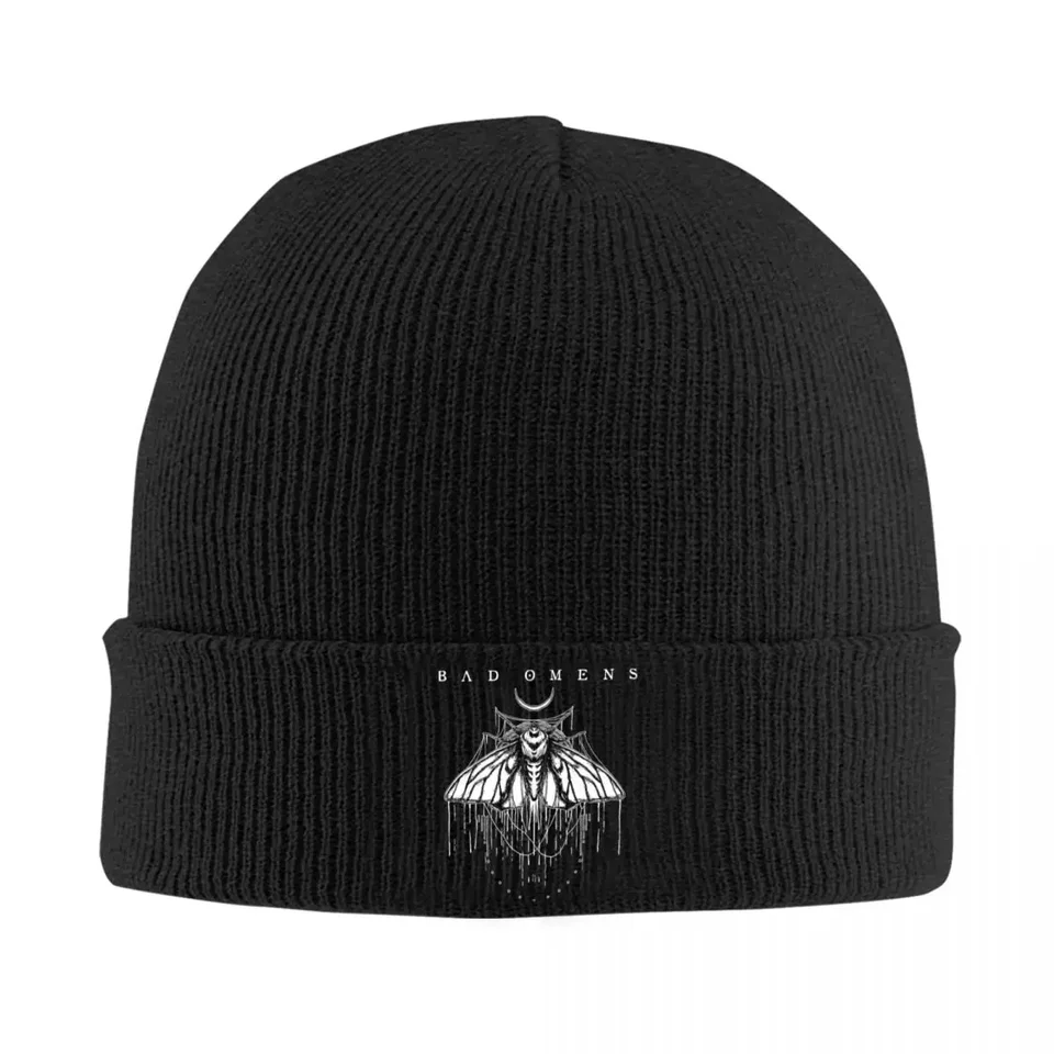 Zlé znamenia vtipné mol grafické pletené klobúky čiapky zimný klobúk teplý unisex nové jadro hardcore čiapky mužov ženy