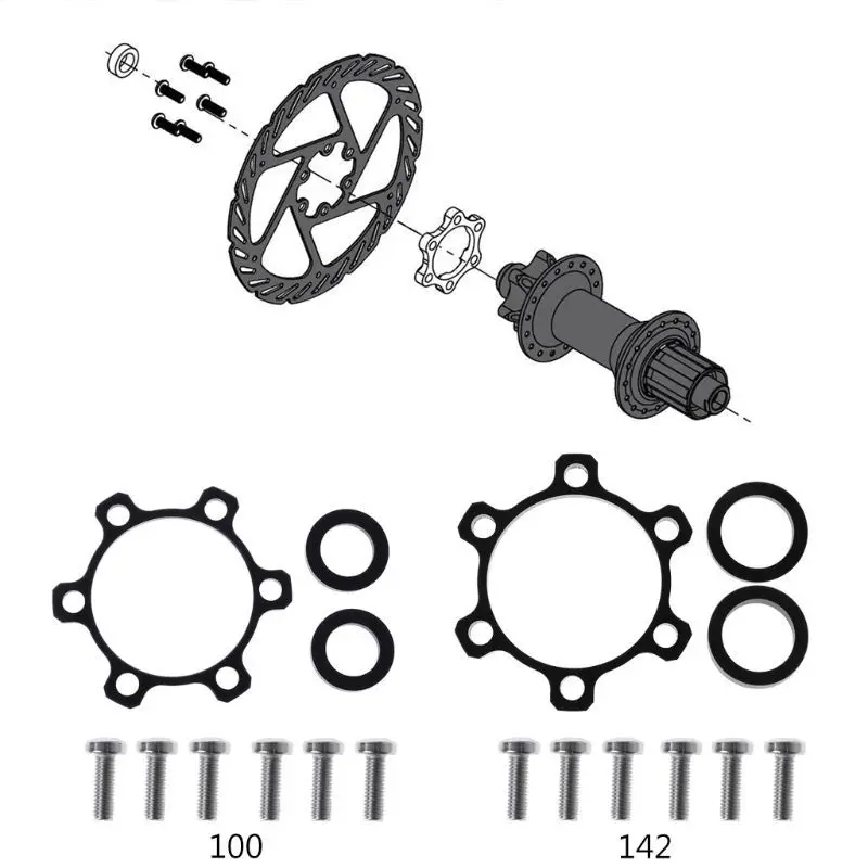Zmena adaptéra bicykla Zmena adaptéra 12x142 na 148 15x100 až 110 110 148 148 BIKE HUB SPACER SPACER 6 ZARIADENIA ŠTANDARD CESTO NÁPRAVA 15 mm