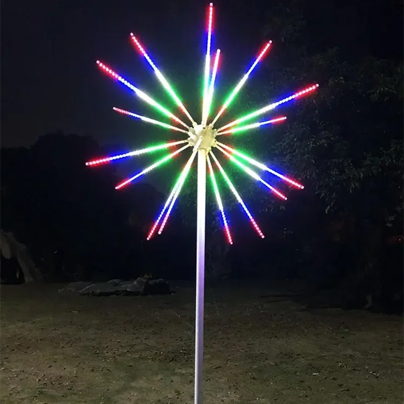 Zmena farby LED Fireworks Light vodotesný vianočný stromček Light Lamp Outdoor Meteor Horse Lamp pre záhradný girlandový nový rok