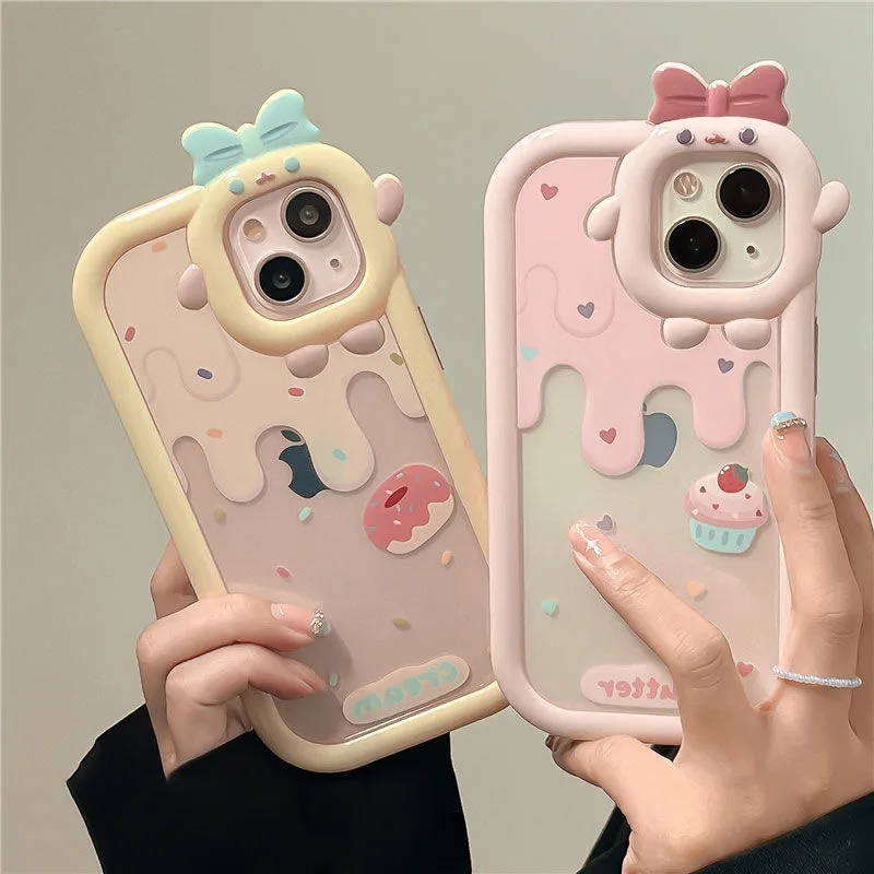 Zmrzlina Cake Donut Little Monster Silikone Puzdro pre OPPO A15 A16 A17 A31 A38 A57 A58 A74 A78 A94 2020 2022 4G 5G 5G 5G 5G 5G 5G
