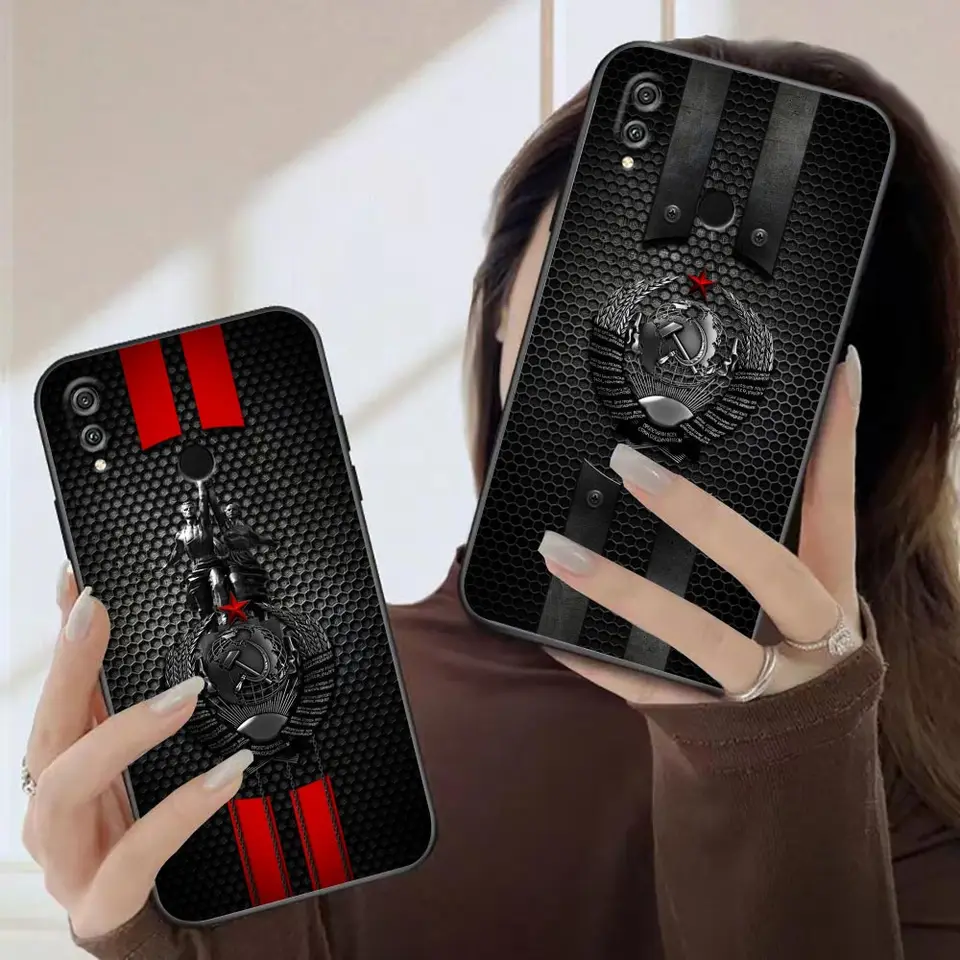 Znak Ruska CCCP Phone Funda Coque Case pre Honor 9x 9 8 8x max 80 70 60 50 50 20 10 10i Poznámka 10 Lite Pro Case Capa Shell