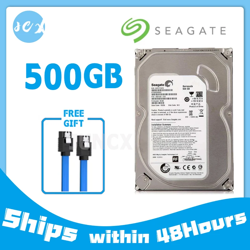 Značka Seagate 500 GB SATA 3GB/S-6GB/S HDD 500G 8 MB/32 MB Buffer Desktop PC 3,5 