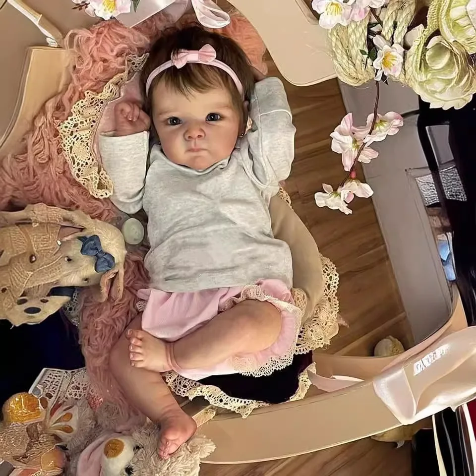 Znovuzrodený plyšový hračky pre bábiky 18 palcov ručne vyrábaný mäkký silikón znovuzrodenie bettie baby bábiky pre deti darček darčekový kamarát