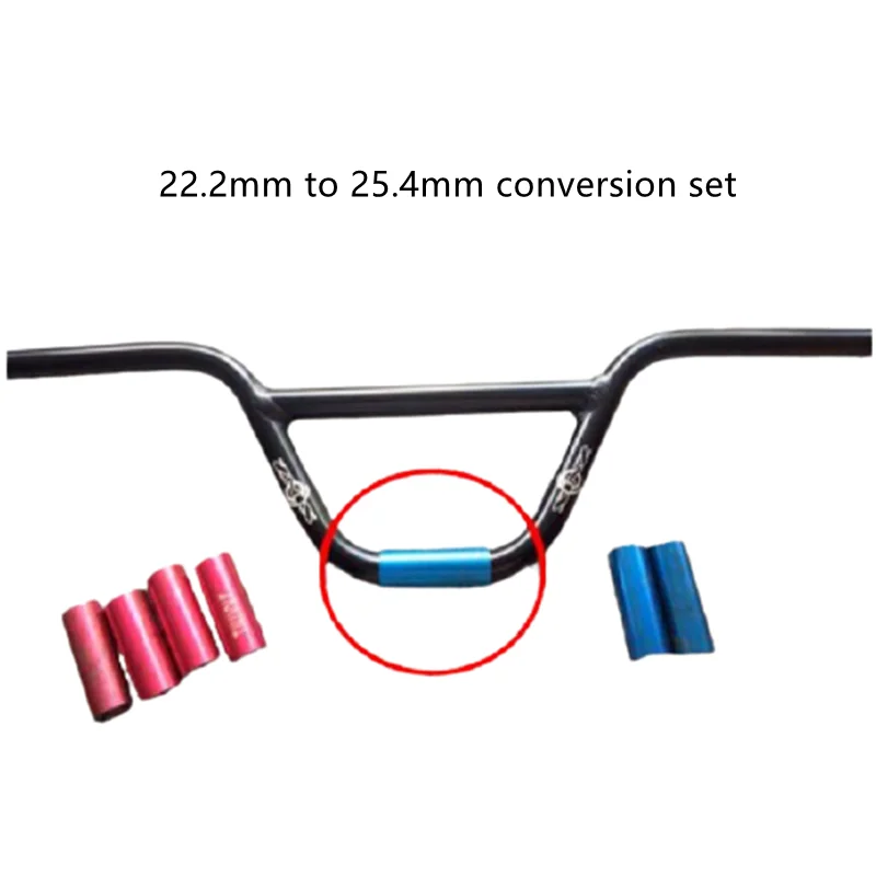 Zníženie rukávu rukoväte bicyklov, hliníkového tesnenia, koncového rozrezaného na 2 kusy, 22,2 až 25,4 mm