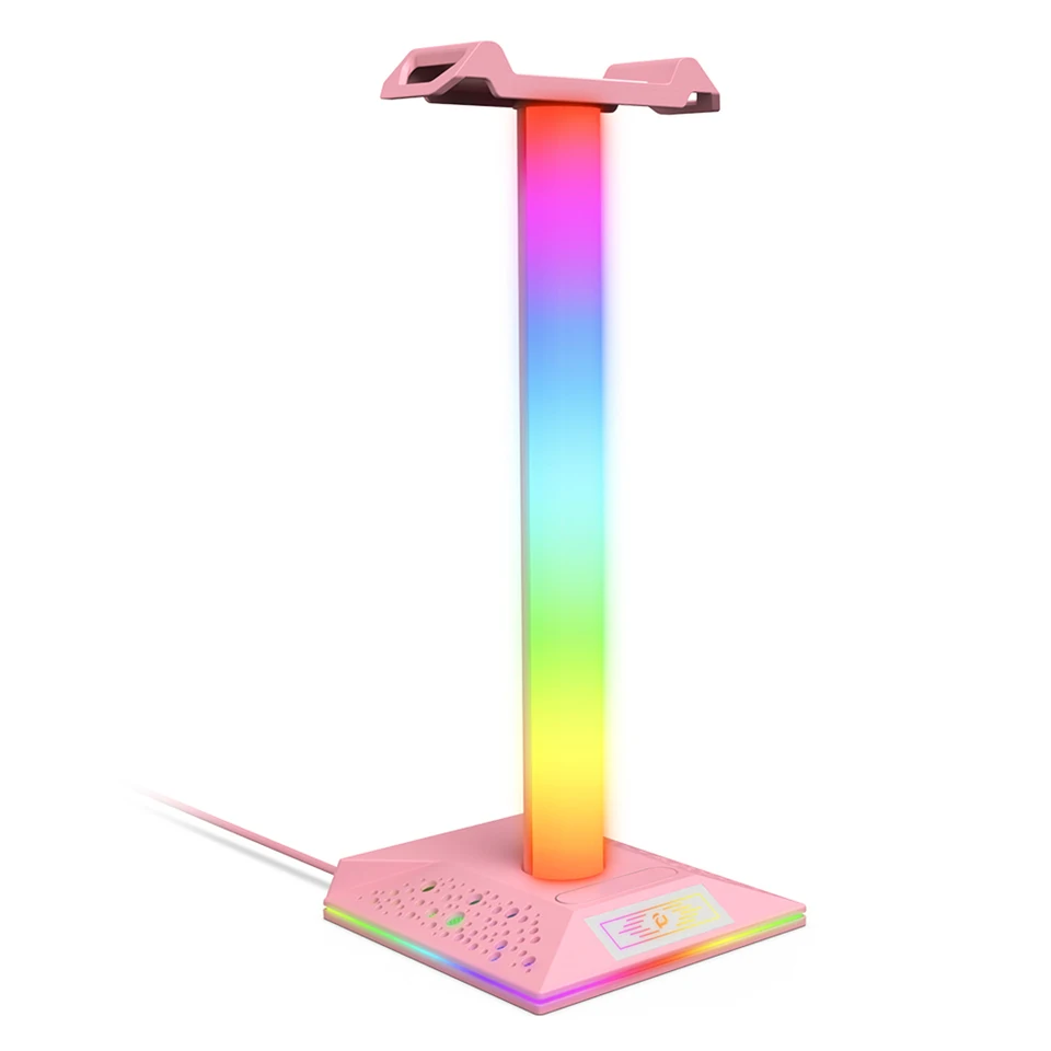 Zobrazenie náhlavnej súpravy Duálne USB porty RGB slúchadlá displej displage dotyk dotyk nabíjanie prenos údajov pre univerzálne slúchadlá