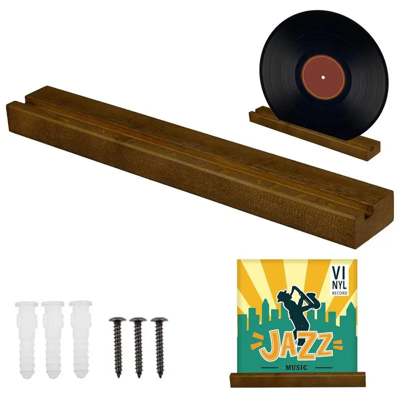 Zobrazenie záznamu Displej zobrazenie nástenné mount Mount Mass Wood Album Police Držiak retro visiaci úložný priestor LP Drží darček pre hudbu