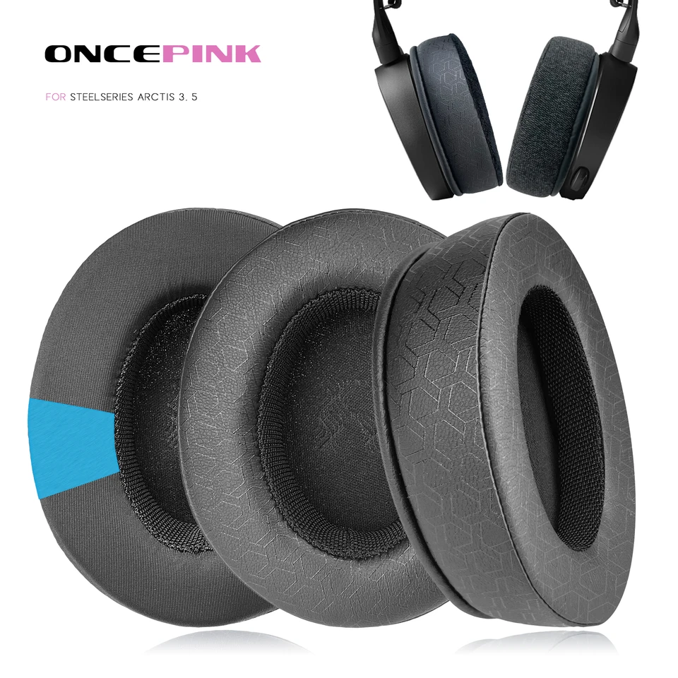 Zobrazené doštičky na náhradné doštičky pre SteelSeries Arctis 3, 5 chladiacich gélových gélov vankúšených slúchadiel Headset Headset Headset