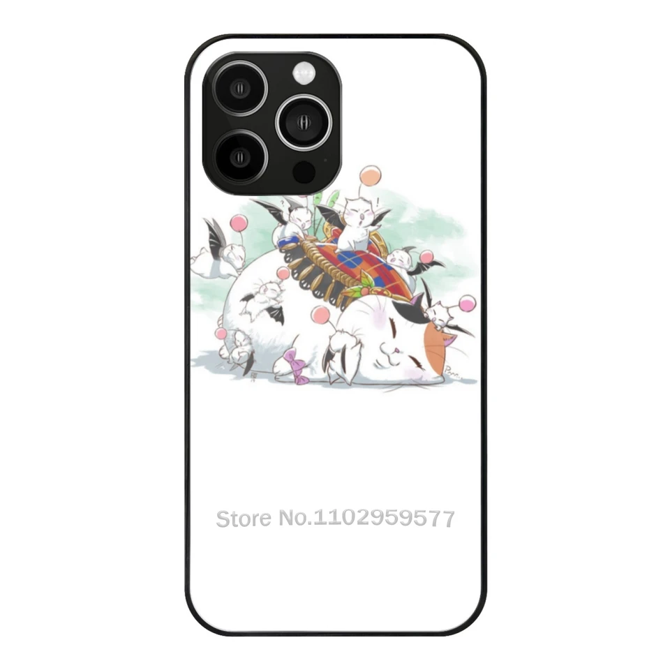 Zobuď sa Kupo! Sklenené puzdro pre iPhone 15 14 11 12 13 Pro Max xs xs xr 6s 7 8 plus mäkká hrana ffxiv Final Fantasy xiv Fat Cat Moogle