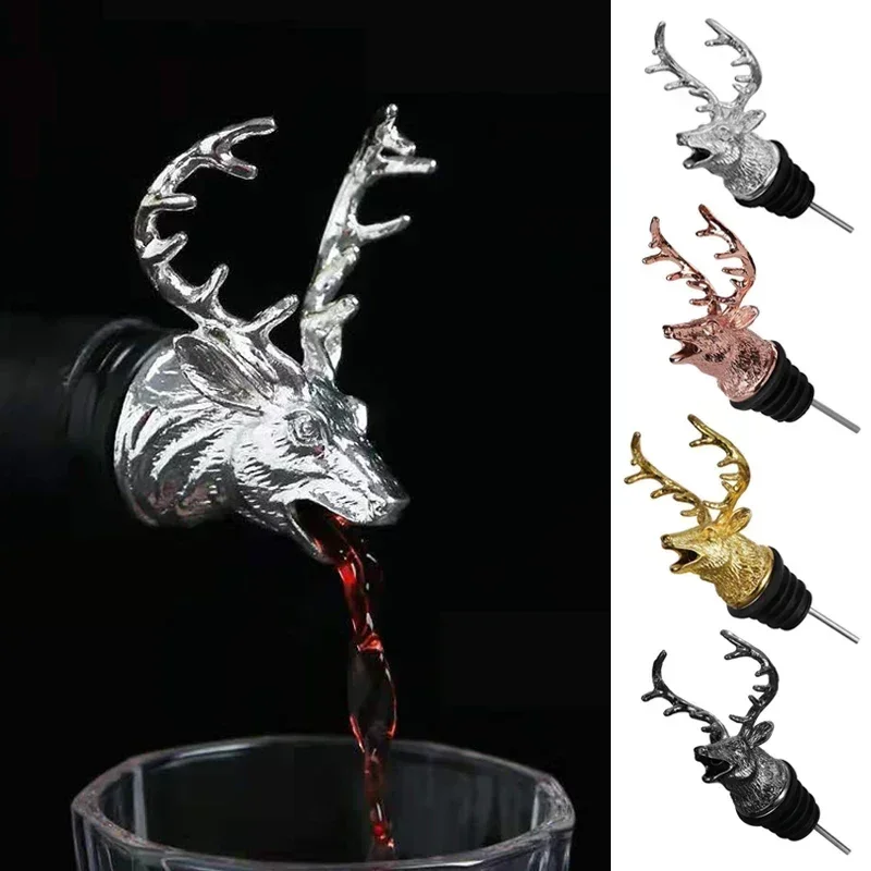 Zohacká oceľ Zátka na víno šampanské fľaša na fľašu Liquor DispenSer Deer Drink Cork vákuum tesnenie svadobné kuchynské náradie Barware stolovanie