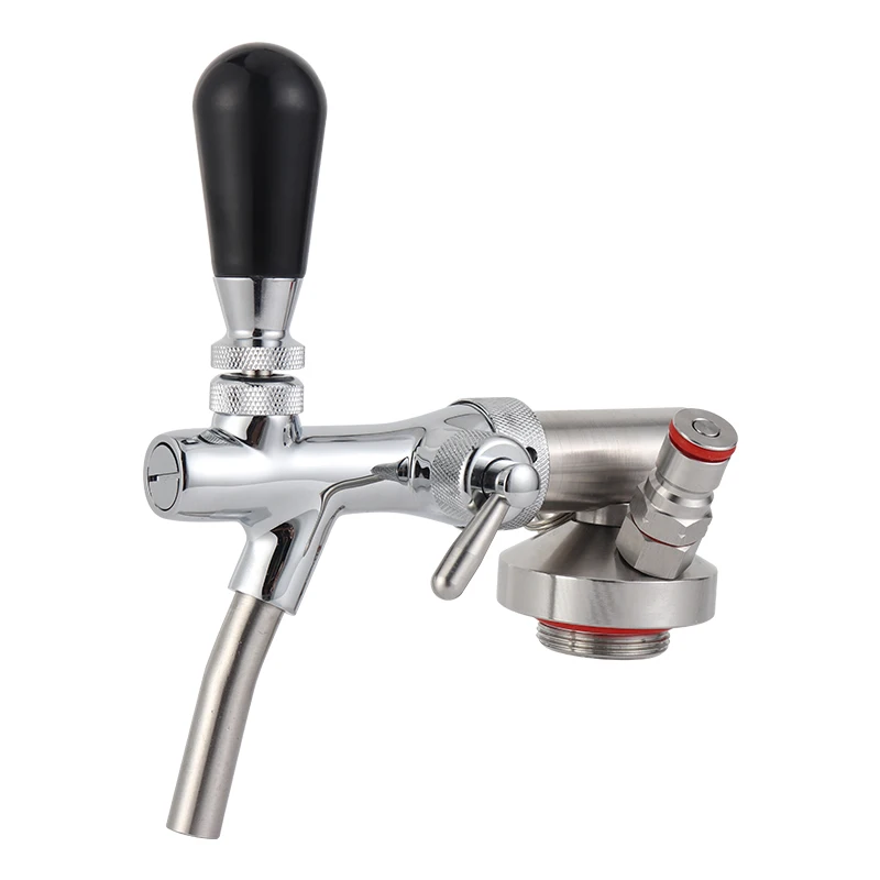 ZohaEt Ocel Pivo Keg Tap DispenSer Mini Growler Spear, nastaviteľný kohútik a prémiová nabíjačka CO2 Homebrew Príslušenstvo