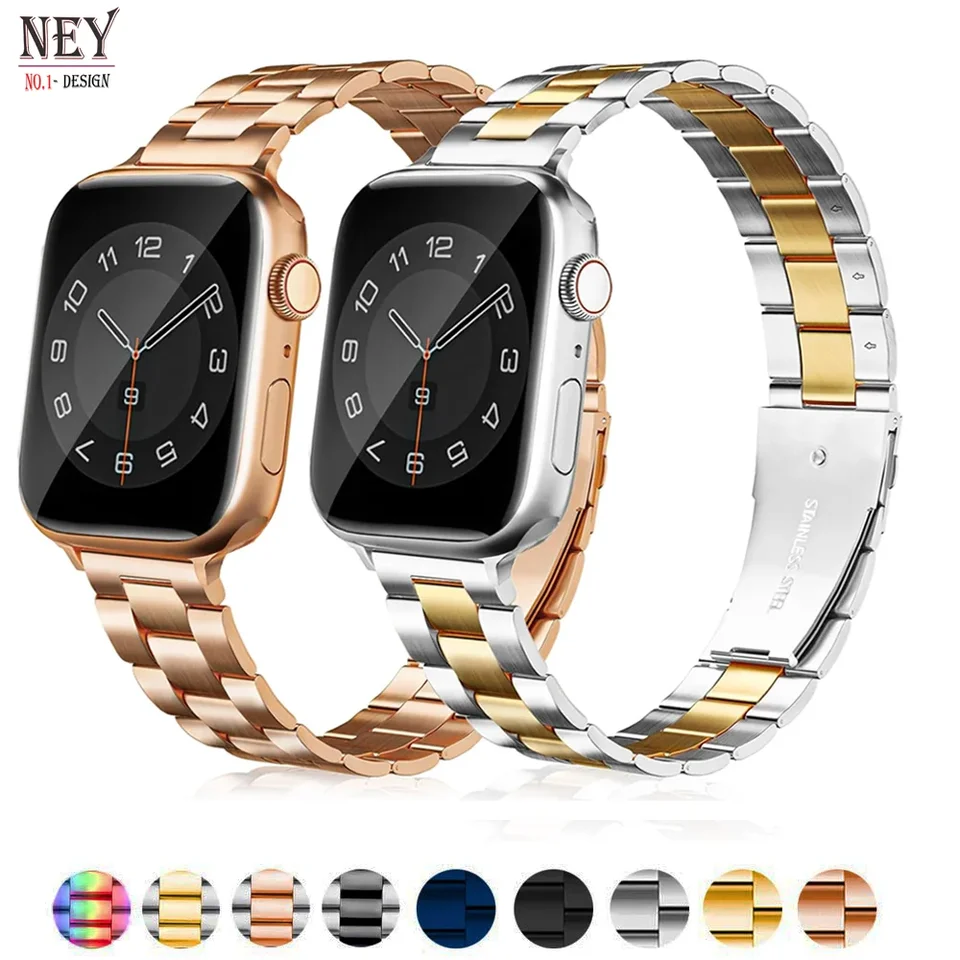 Zohatinná oceľový pás pre remienok na hodinky Apple 44 mm 45 mm 40 mm 42-38-41 mm tenký kovový náramok Ultra 2 49 mm Iwatch Series 8 7 6 SE 5 9