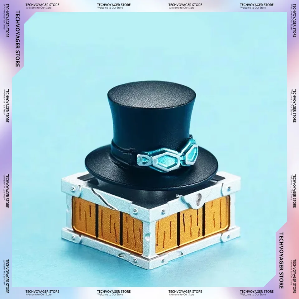 Zomo Anime KeyCaps Luffy Chopper Hat Tri priesvitné 3D hliníkové zliatiny One Piece Séria Prispôsobená mechanická klávesnica Kľúčové čiapky Darčeky