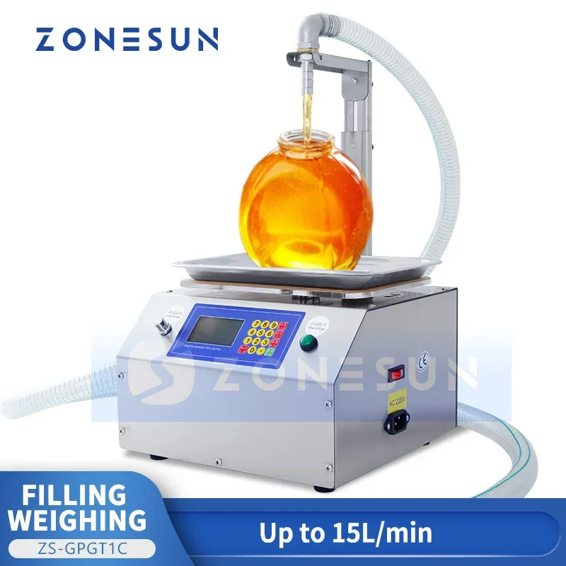 Zonesunsun poloautomatické výplňové váženie pre med 15 l/min.
