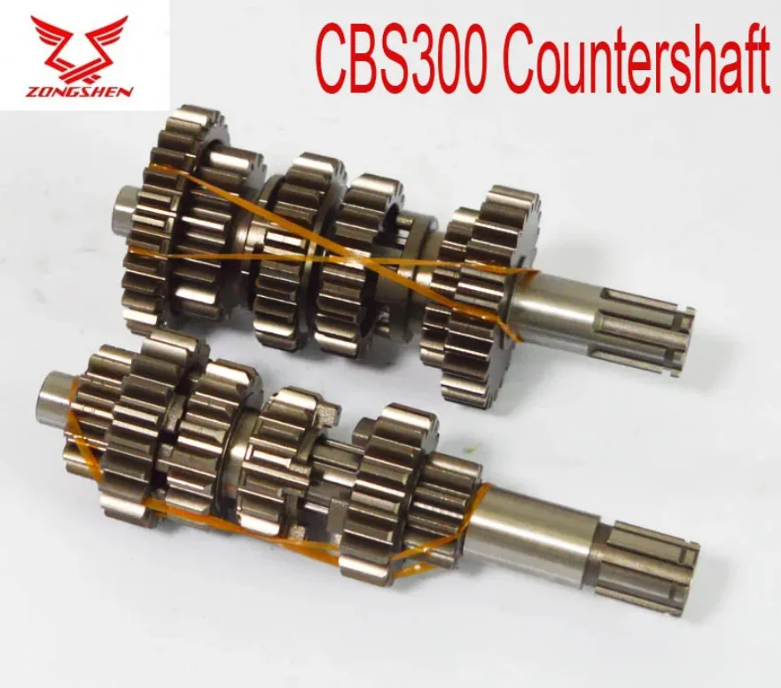 Zongshen CBS250 CBS300 Motor Hlavný hriadeľ primárneho pultu druhého hriadeľa 5 6 Gear 300 ccm 250 ccm Bicykel