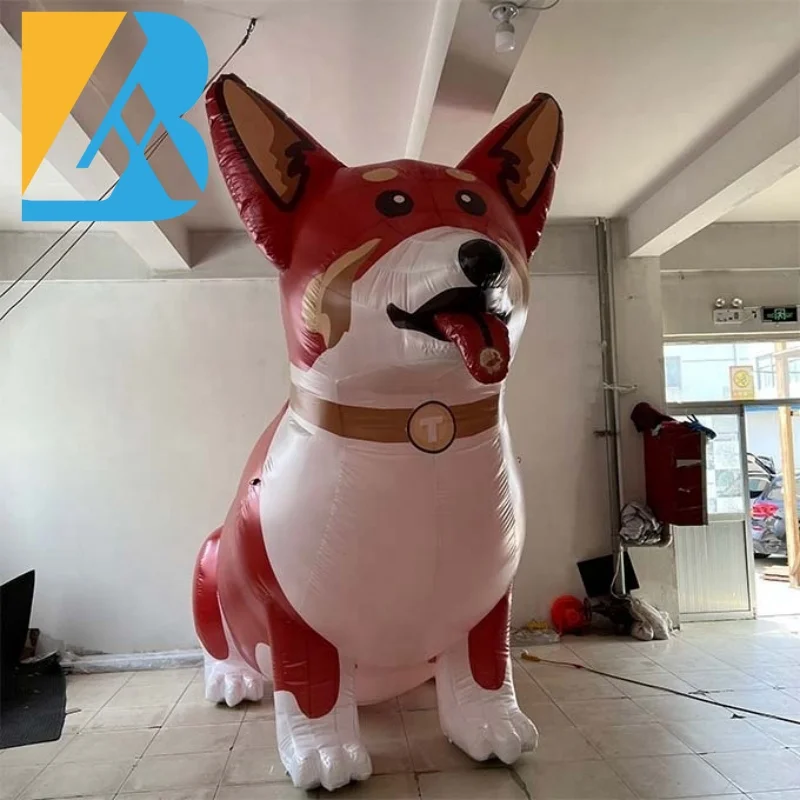 Zoo na mieru Zoo Display Giant nafukovací pes Corgi pre obchodné hračky podujatia