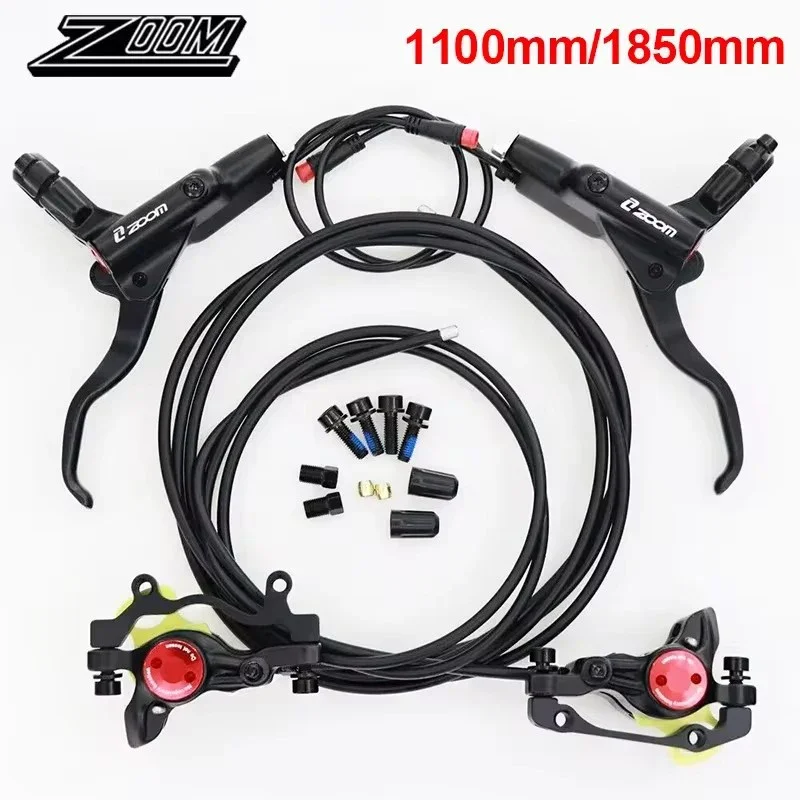 Zoom bicykel Hydraulická disková brzdová sada 2 piestový tlak oleja MTB BRZH 1100/1850 mm disk brzda pre skladanie sklama