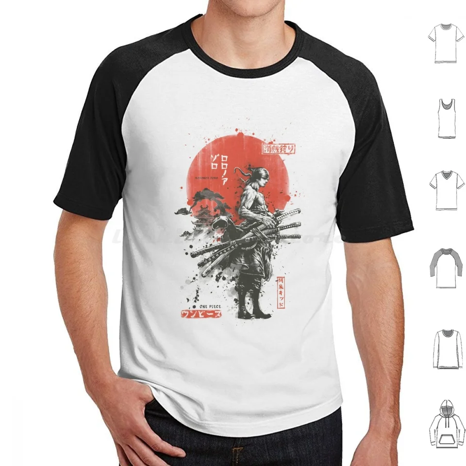 Zoro roronoa T tričko s veľkou veľkosťou 100% bavlna Luffy Monkey D Luffy Hat Mugiwara Anime Manga Zoro Roronoa Zoro Roronoa Zoro Roronoa