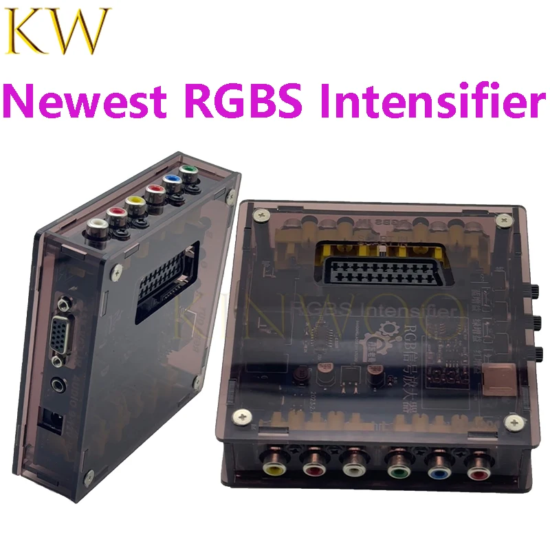 Zosilňovač signálu RGBS pre RGB Monitor Domáca videohra Arcade RGBS Zintenzívny intenzifikátor podporuje RCA/SCART/1,5K VGA v RGBHV až RGBS