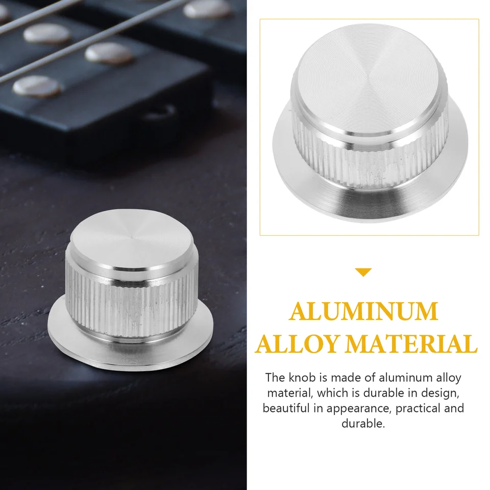 Zosilňovač zvukový gombík Guitar Ovládanie elektrickej zliatiny basové príslušenstvo Knobs strieborné zariadenie