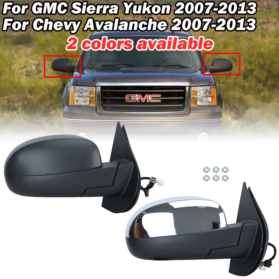 Zostava bočného spätného zrkadla pre GMC Sierra Yukon pre Chevrolet Avalanche Silverado Suburban Tahoe 2007 2008 2009 2009 2010-2013