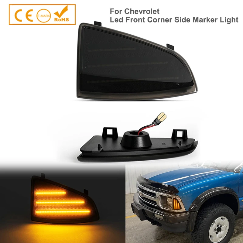 Zostava LED predného rohového svetla kompatibilná pre Chevy Blazer S10 1994-1997, modernovaný dizajn postroja, strana vodiča a spolujazdca
