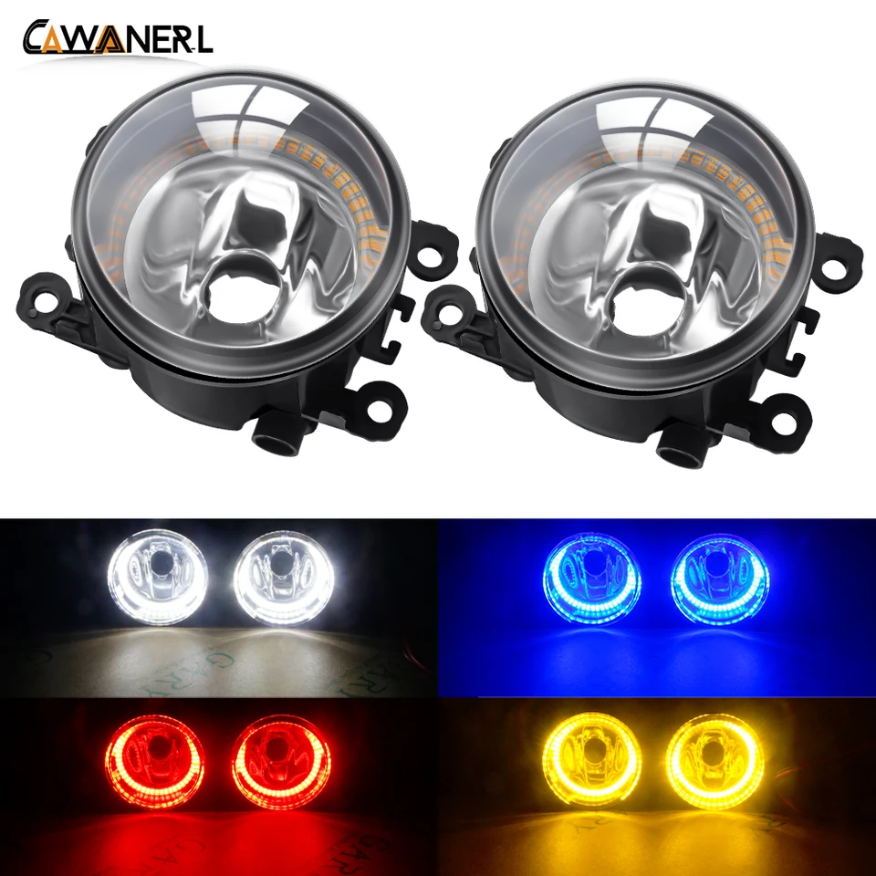 Zostava svetla hmlového nárazníka s automobilom s halo prsteňou DRL denná lampa pre Fiat Panda 500 Sedici Punto Tipo Doblo Ducato