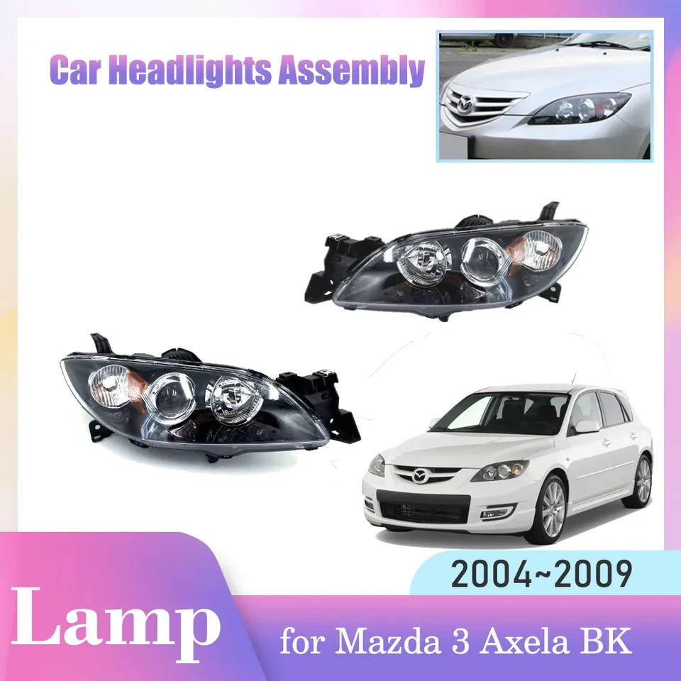 Zostava svetlometov automobilov pre Mazda 3 Axela BK Sport 2004 ~ 2009 2005 2006 predná hmlová hmla Halogénová bočná lampa LED príslušenstvo