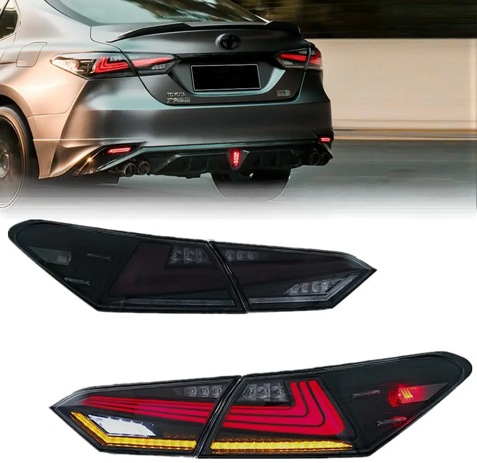 Zostava zadných svetiel LED pre Toyota Camry 2018 2019 2020 2021 2022 2023 Zadné žiarovky Štart-up animácie sekvenčné svetlo