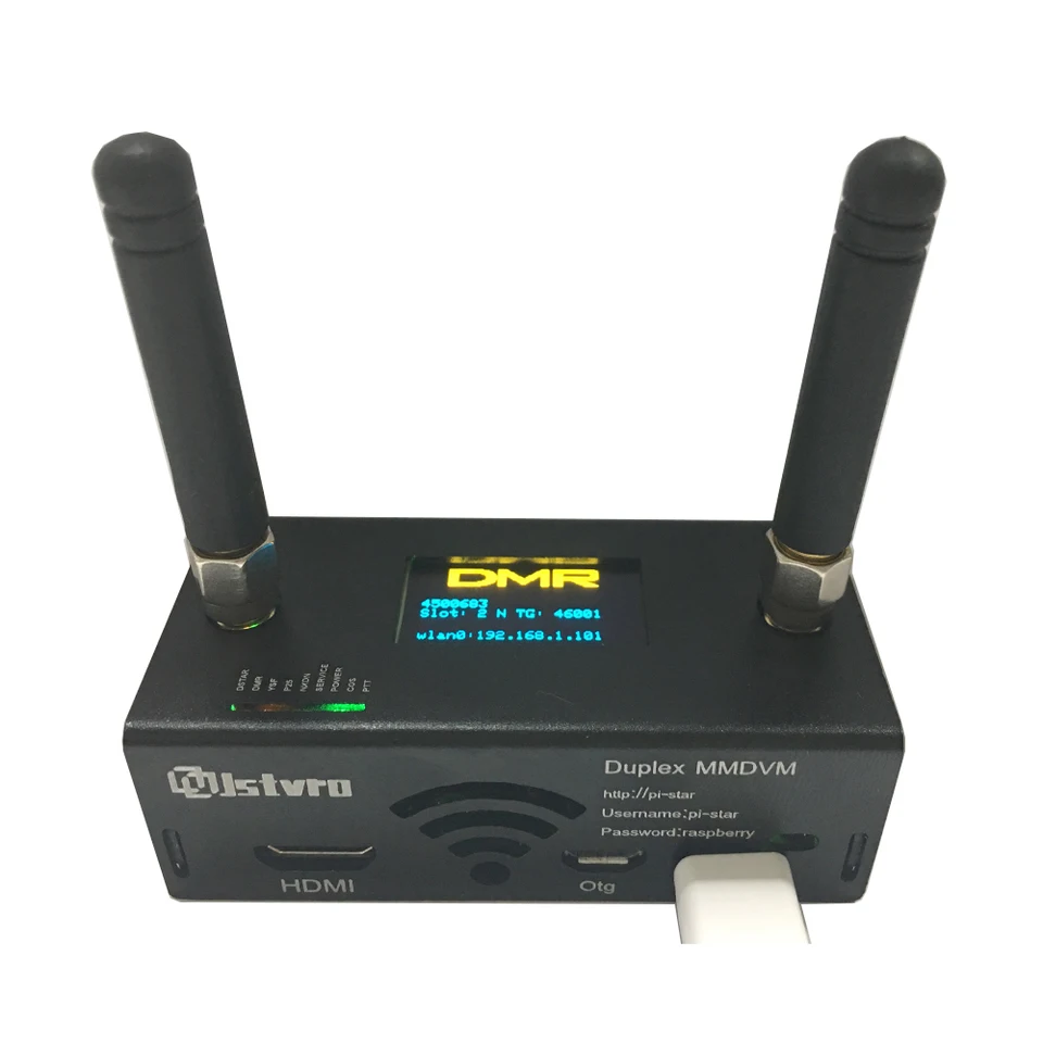 Zostavený duplex UHF VHF MMDVM HOTSPOT Radio Station WiFi Digital Voice Modem P25 DMR YSF C4FM D-Star s Raspberry Pi Zero W Zero W.