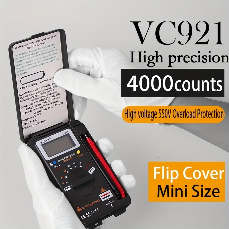 Zoyi ZT-VC921 digitálne multimeterac DC napätie jednosmerného prúdu DC DIODE DIODE CAPACACInce Tranzistor meracie prístroj
