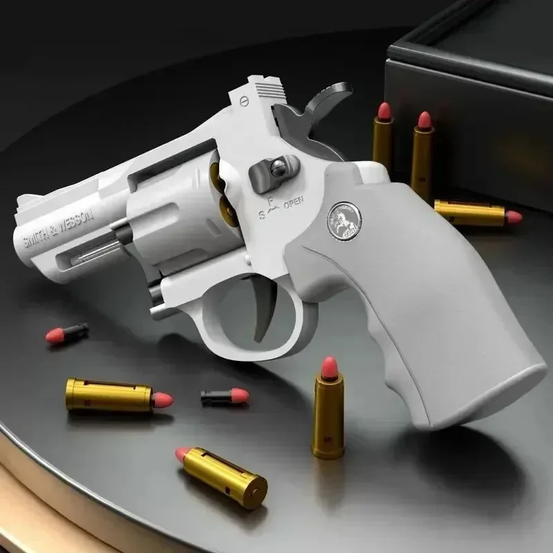 ZP-5 357 dlhá zliatina ľavého kolesa Soft Sholet Shoot Shoot Pistol Boy Simulation Toy Dlhý kovový ľavý kolesový piest vonkajší darček