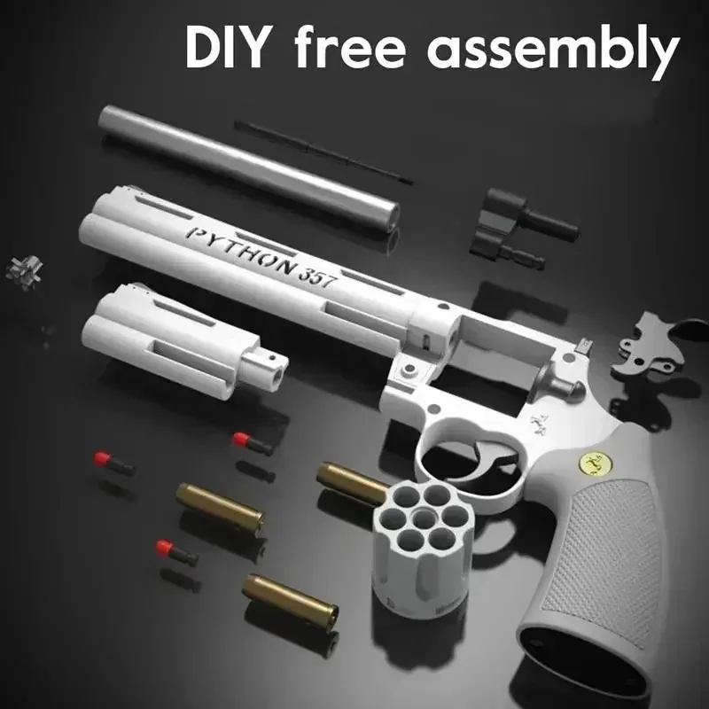 ZP5 Revolver Soft Gulet Gun 357 Simulovaná ejekčná hračka pištoľ Dospelý chlapec Dieťa Dieťa Soft Gulet Toy Gun Weapon Model
