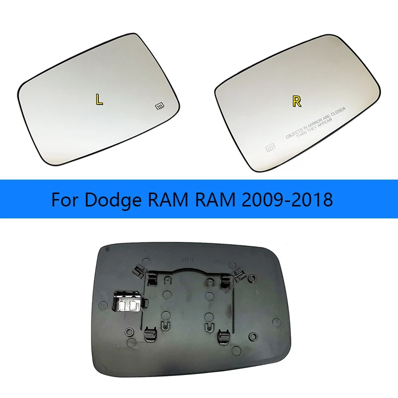 Zrkadlo automobilu pre Dodge Ram Ram 2009-2018 Objektív RECORNUS ZVEREJTE ZRKADLO Zrkadlo Zrkadlo povrchové vykurovacie sklo OE: 68050299A / 68050298AA