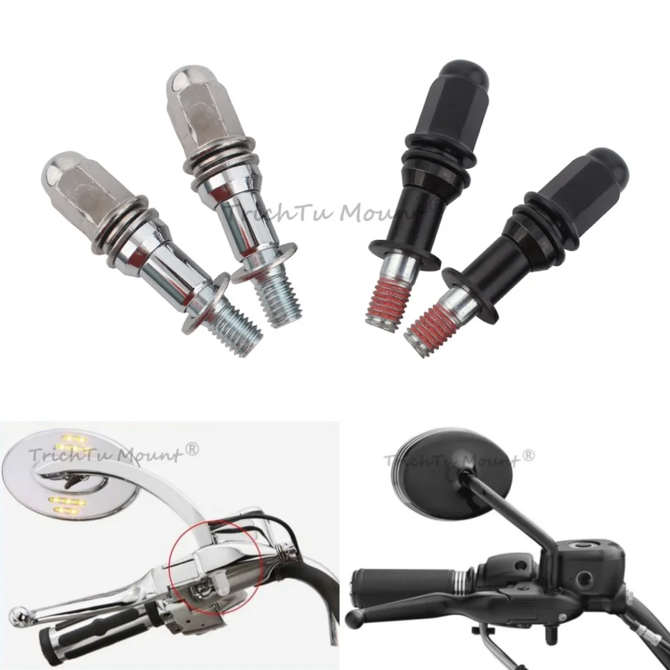 Zrkadlový adaptér M8 Motocykel spätné zrkadlá adaptéry skrutky skrutky skrutky pre Harley Sportster Touring Road King Softail