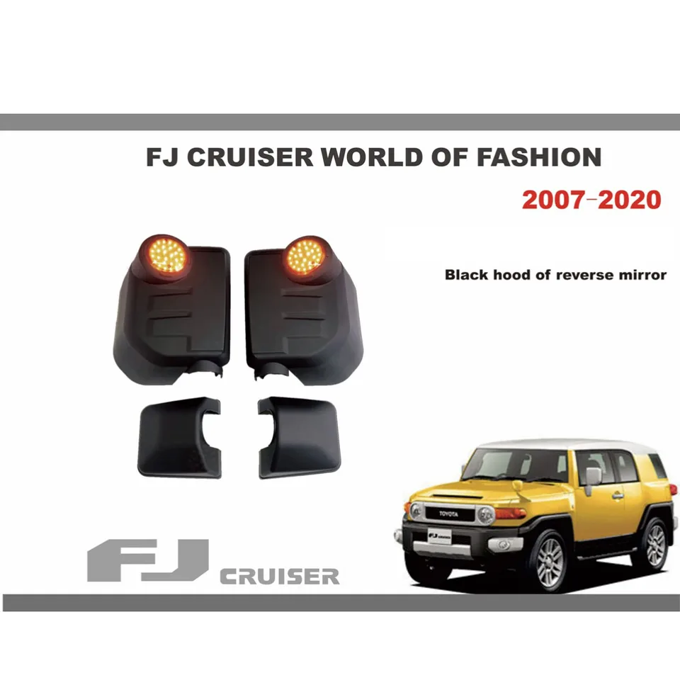 Zrkadlový kryt Zadného výhľadu pre ľahký štýl pre Toyota FJ Cruiser Bočné zrkadlo pokrýva dekoratívne exteriérové ​​modifikácie príslušenstva