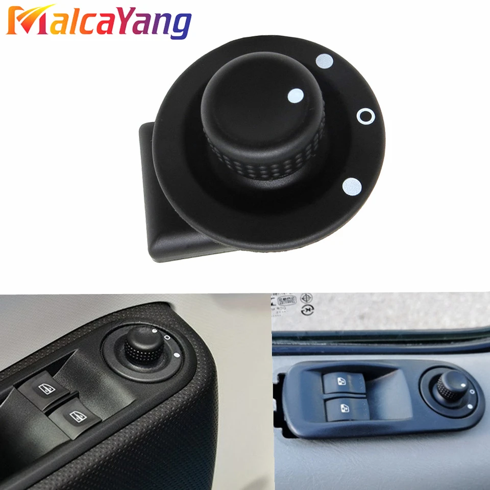 Zrkadlový ovládací spínač upravte Knob Car Doplnky pre Renault Clio III Mk3 Laguna 2 Scenic Megane II Kangoo 2007-2017 8200214919